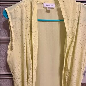 Calvin Klein Light Yellow Sleeveless Top